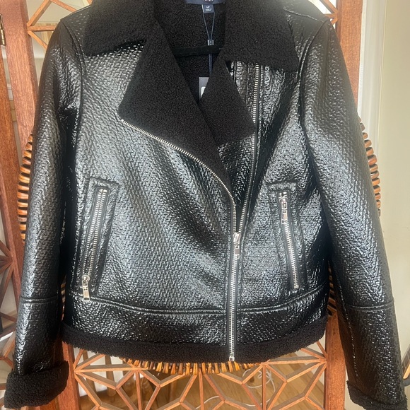 Tommy Hilfiger Jackets & Blazers - Tommy Hilfiger Textured Shiny Moto Jacket NWT